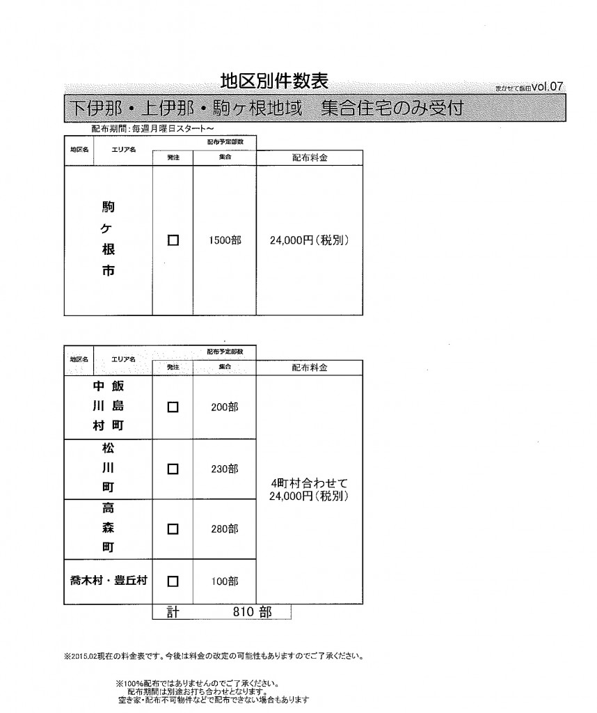 駒ヶ根方面配布資料